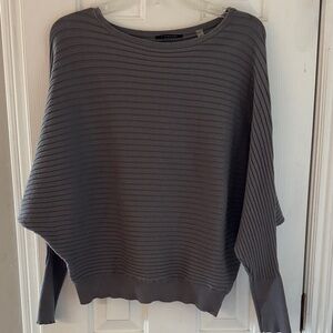 Tahari GreyRibbed Women's Sweater Size Large